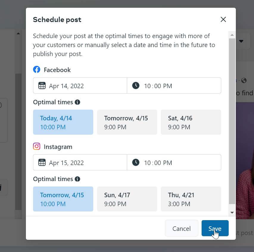 scheduling in Facebook